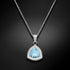 Sudraba kulons "Stihijas Maģija (Aquamarine Diamond Touch Light)" ar Swarovski™ kristāliem